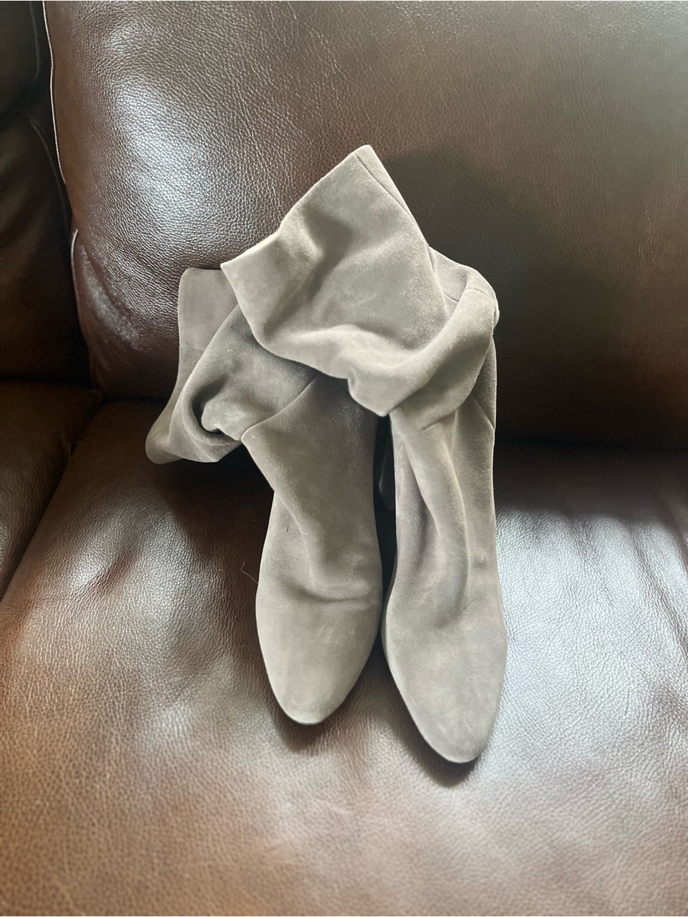 Banana Republic Taupe Suede Slouch Boot